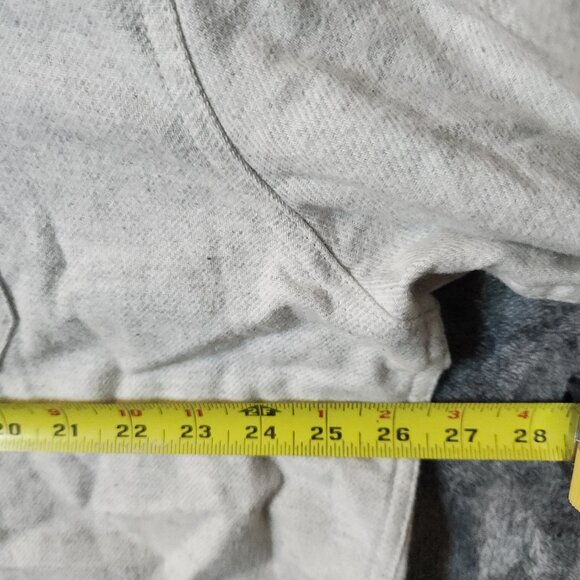 Quiksilver Men Hooded Flannel Drawstring Midweight Light Gray Button Up NEW XXL - Picture 10 of 11